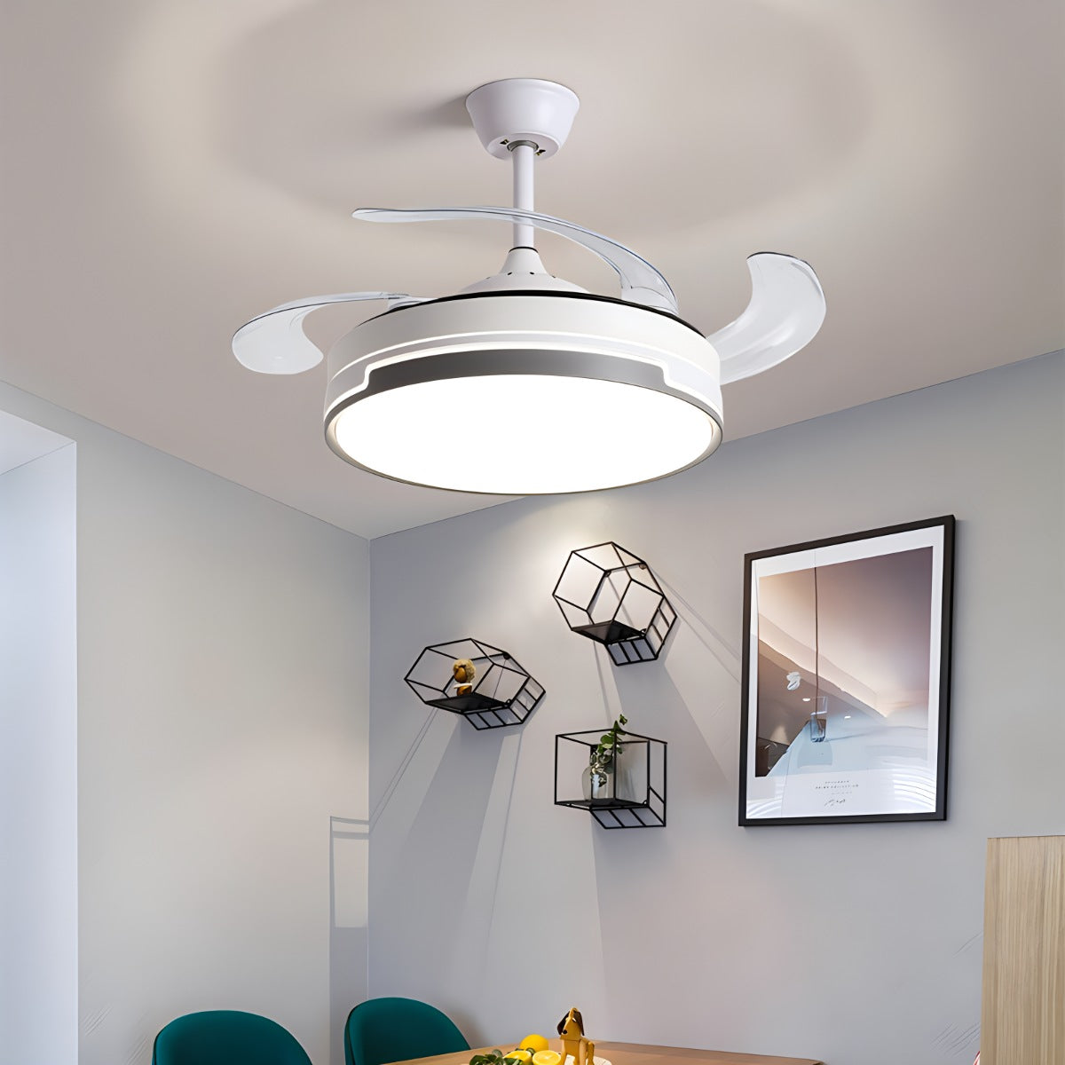 Feyran Remote Minimalist Hugger Ceiling Fan