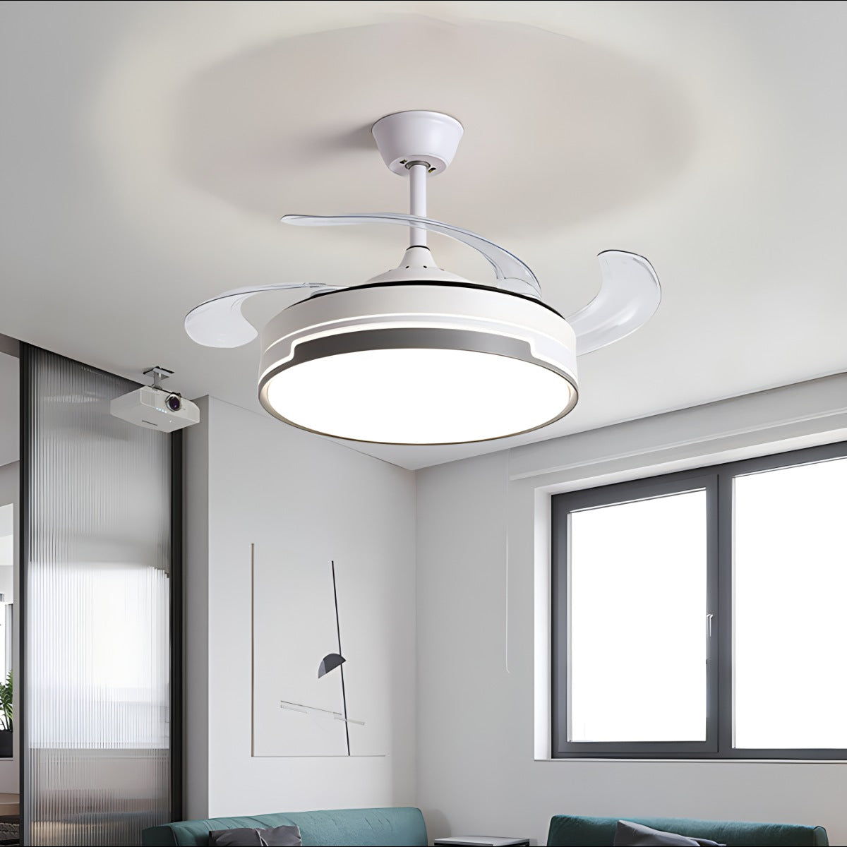 Feyran Remote Minimalist Hugger Ceiling Fan