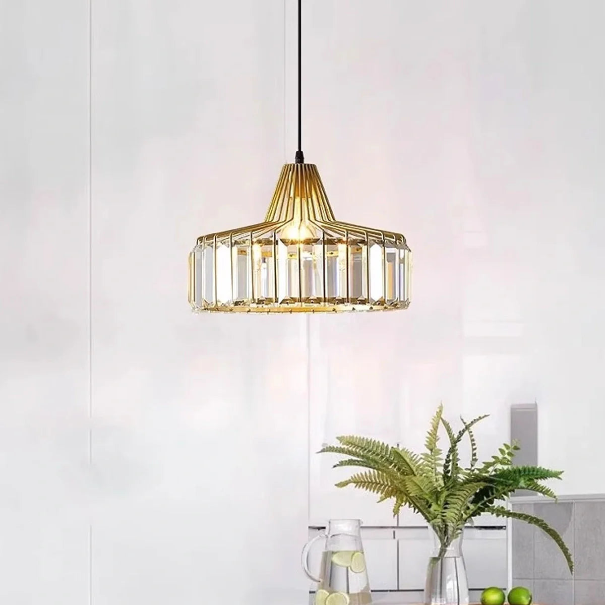 Feyran Modern Iron Art Glass Pendant Lamp for Kitchen