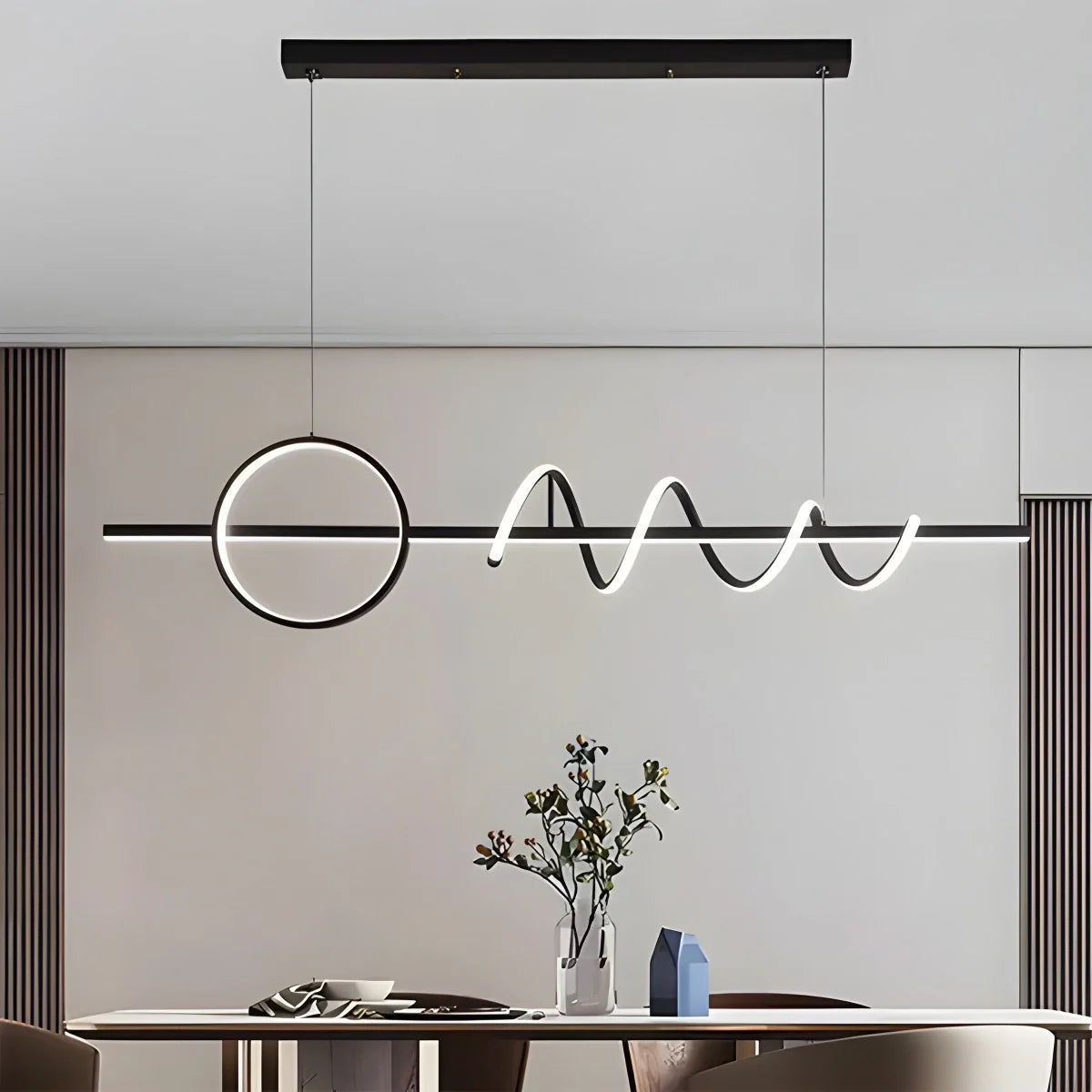 Feyran LED Minimalist Long Pendant Light for Kitchen Island