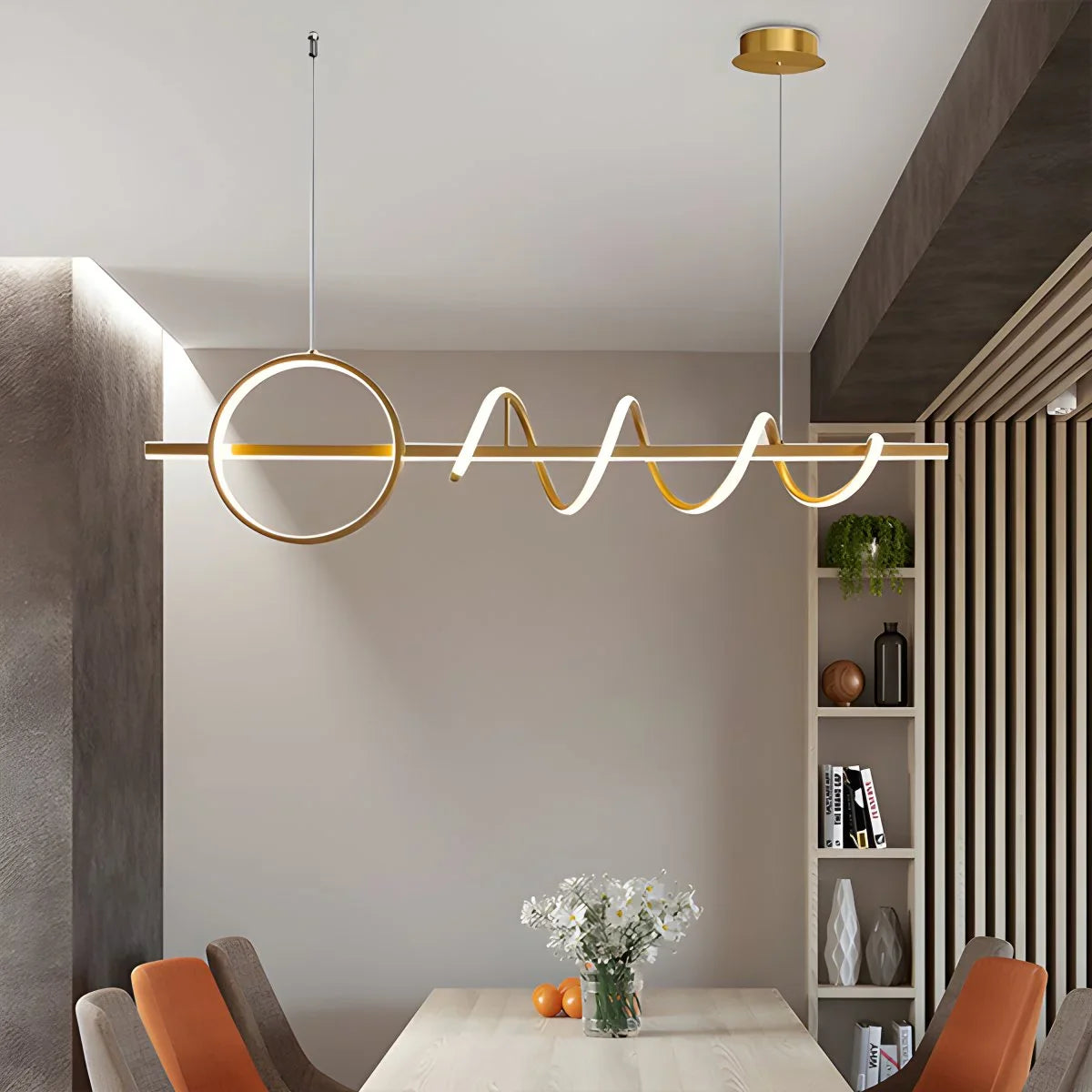 Feyran LED Minimalist Long Pendant Light for Kitchen Island