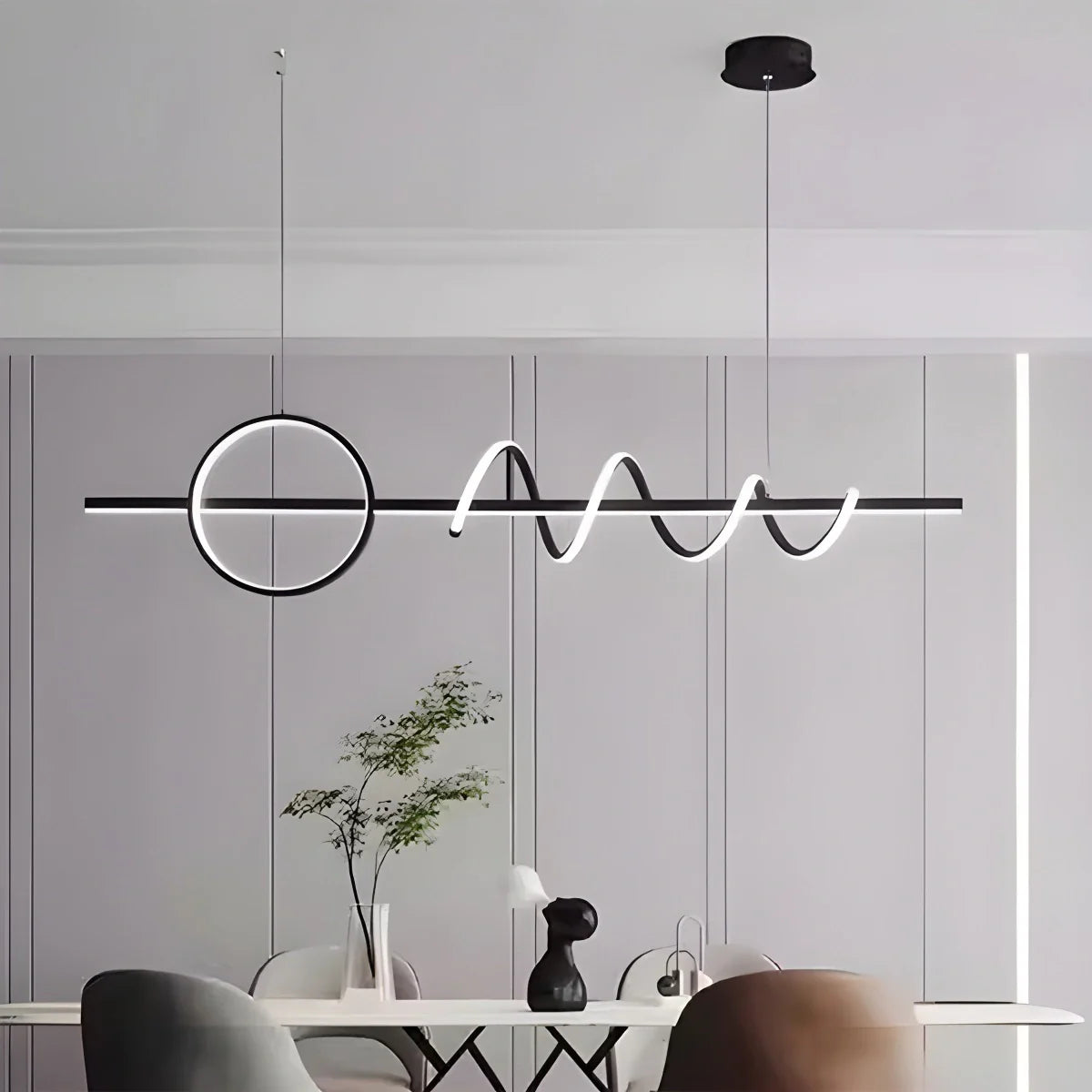 Feyran LED Minimalist Long Pendant Light for Kitchen Island