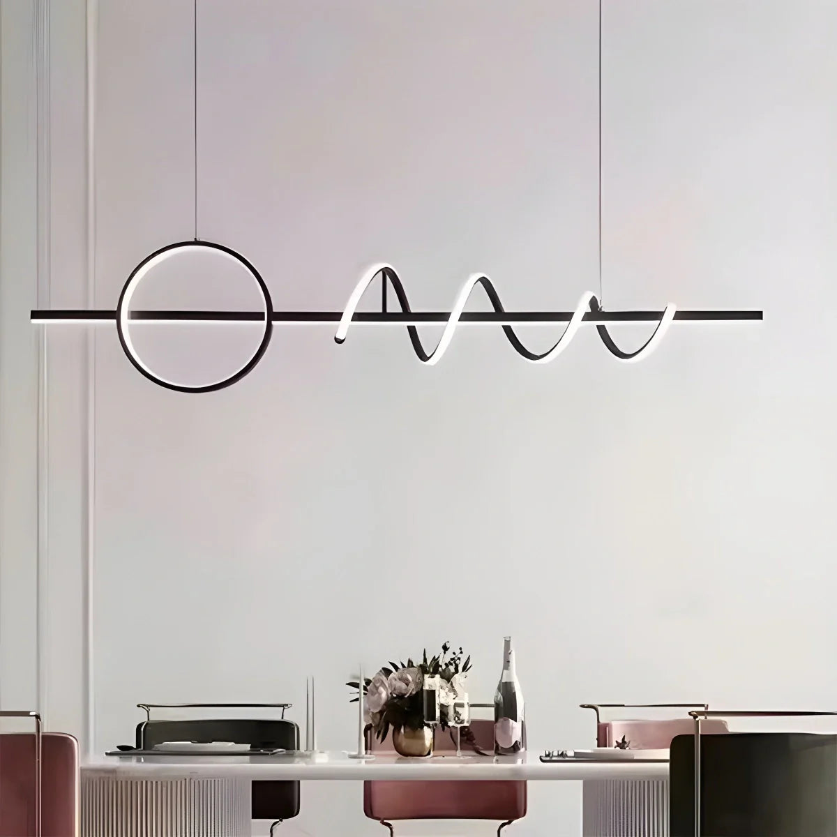 Feyran LED Minimalist Long Pendant Light for Kitchen Island