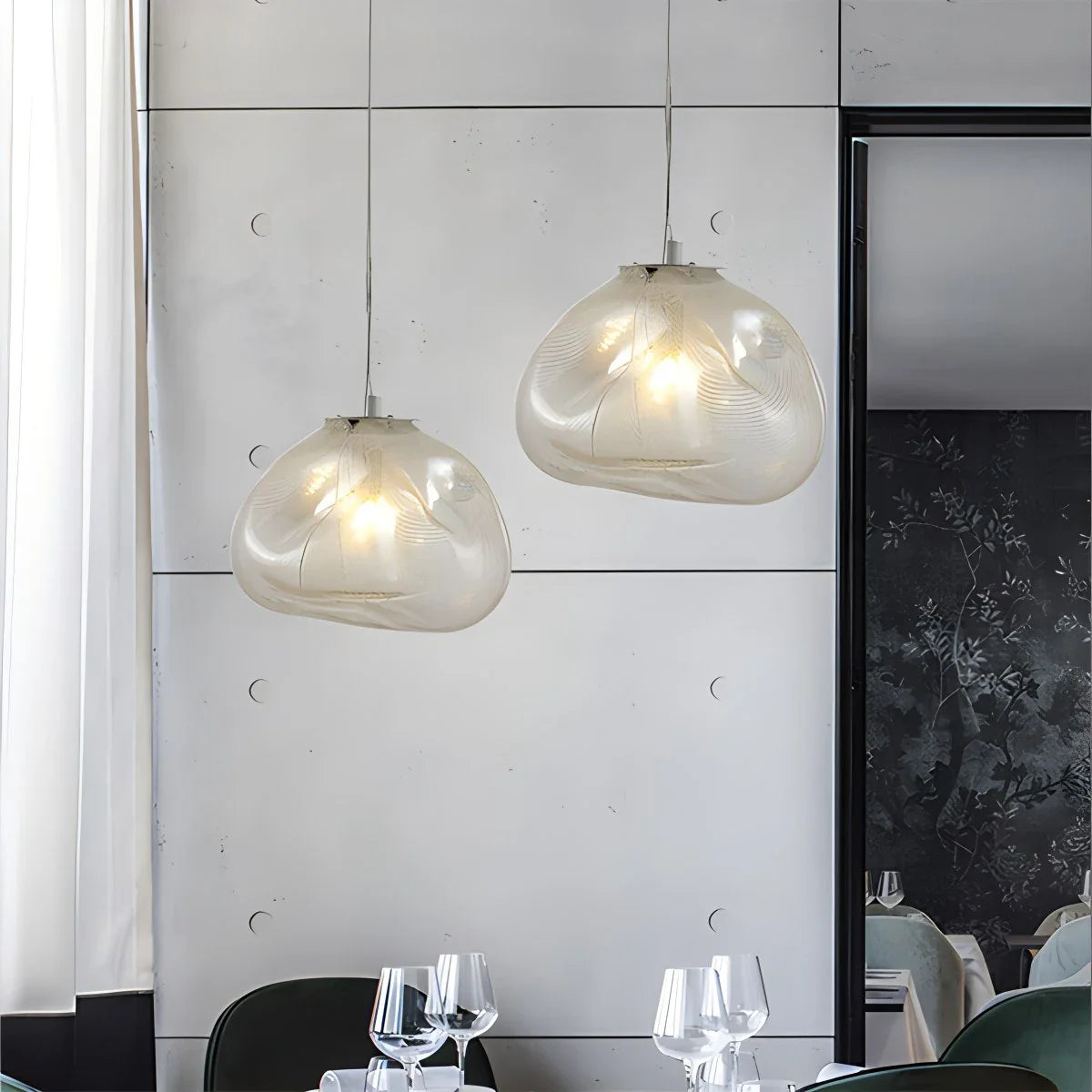 Feyran Light Luxury Cloud Shape Glass Pendant Light