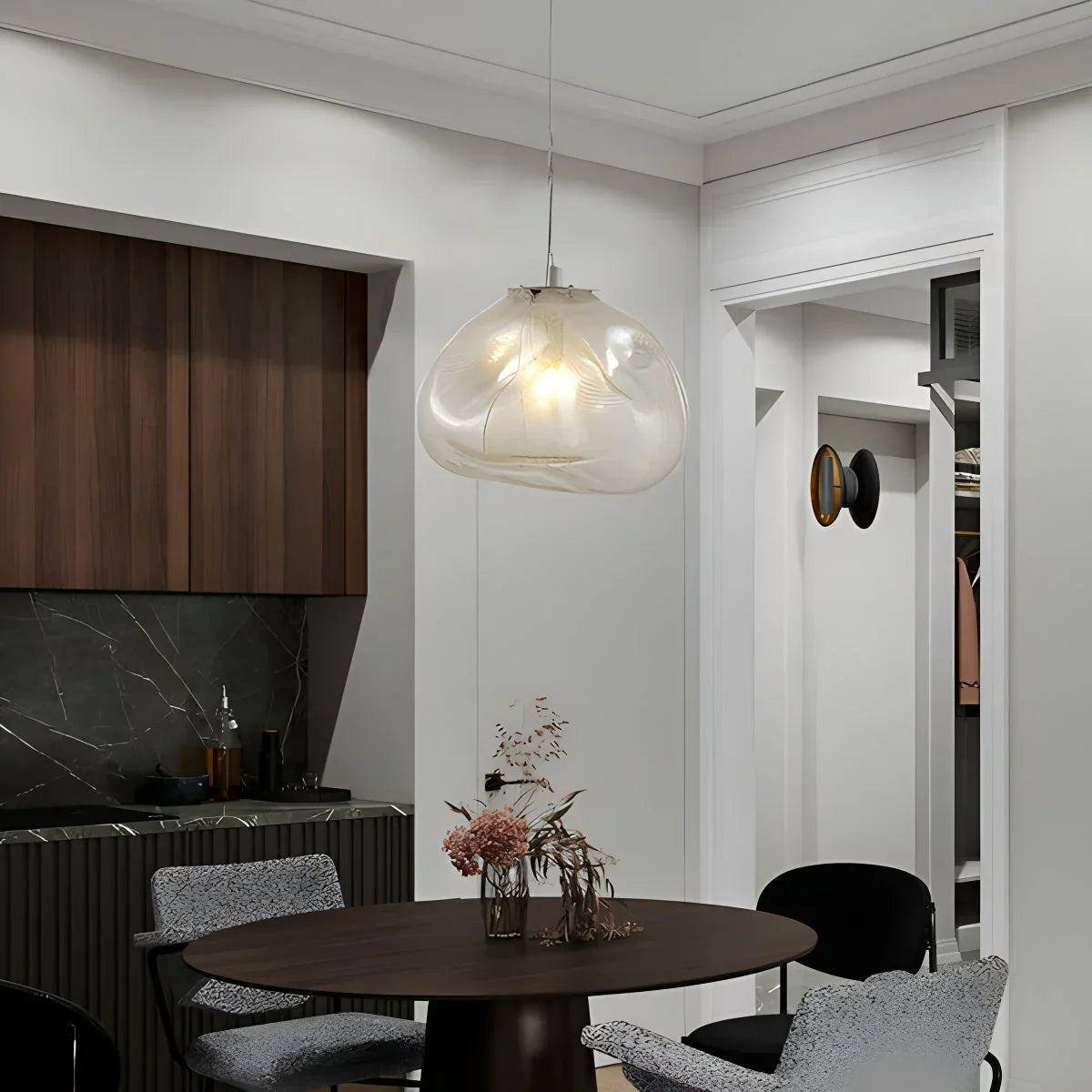 Feyran Light Luxury Cloud Shape Glass Pendant Light