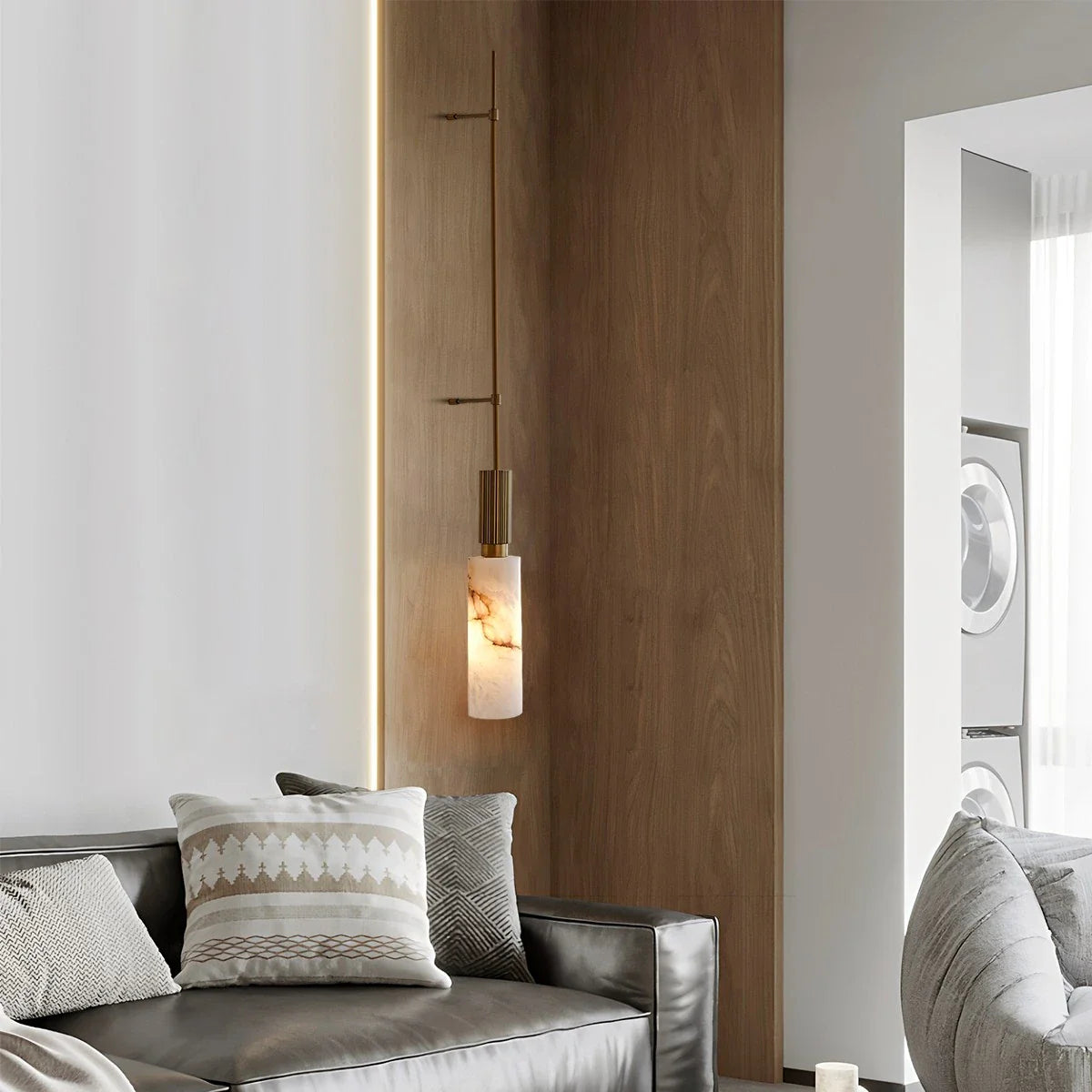 Feyran Light luxury Spanish Alabaster Long Strip Wall Lamp