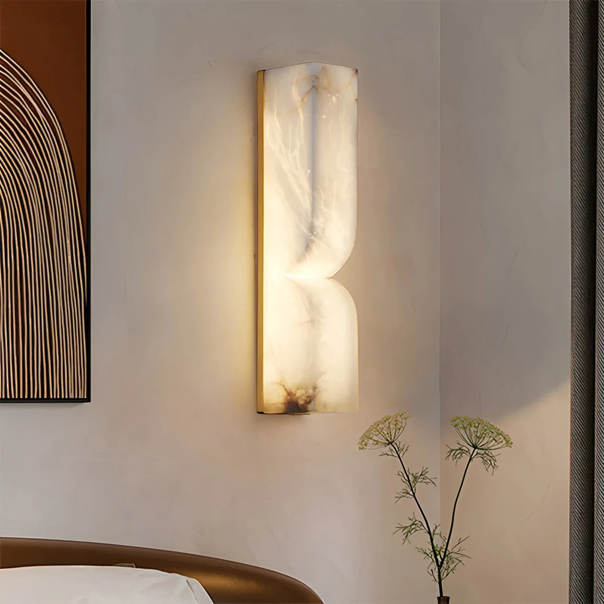 Feyran Light Luxury Spanish Alabaster Wall Sconce for Hallway