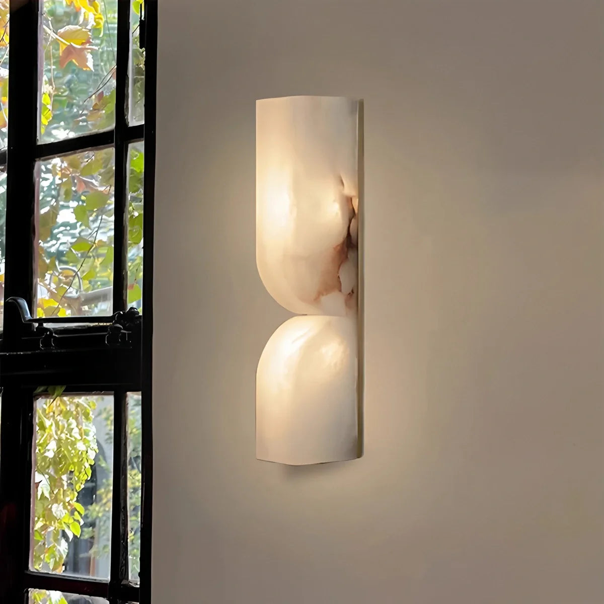 Feyran Light Luxury Spanish Alabaster Wall Sconce for Hallway