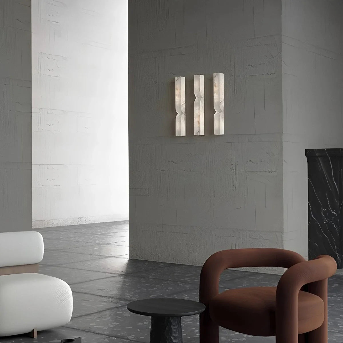 Feyran Light Luxury Spanish Alabaster Wall Sconce for Hallway