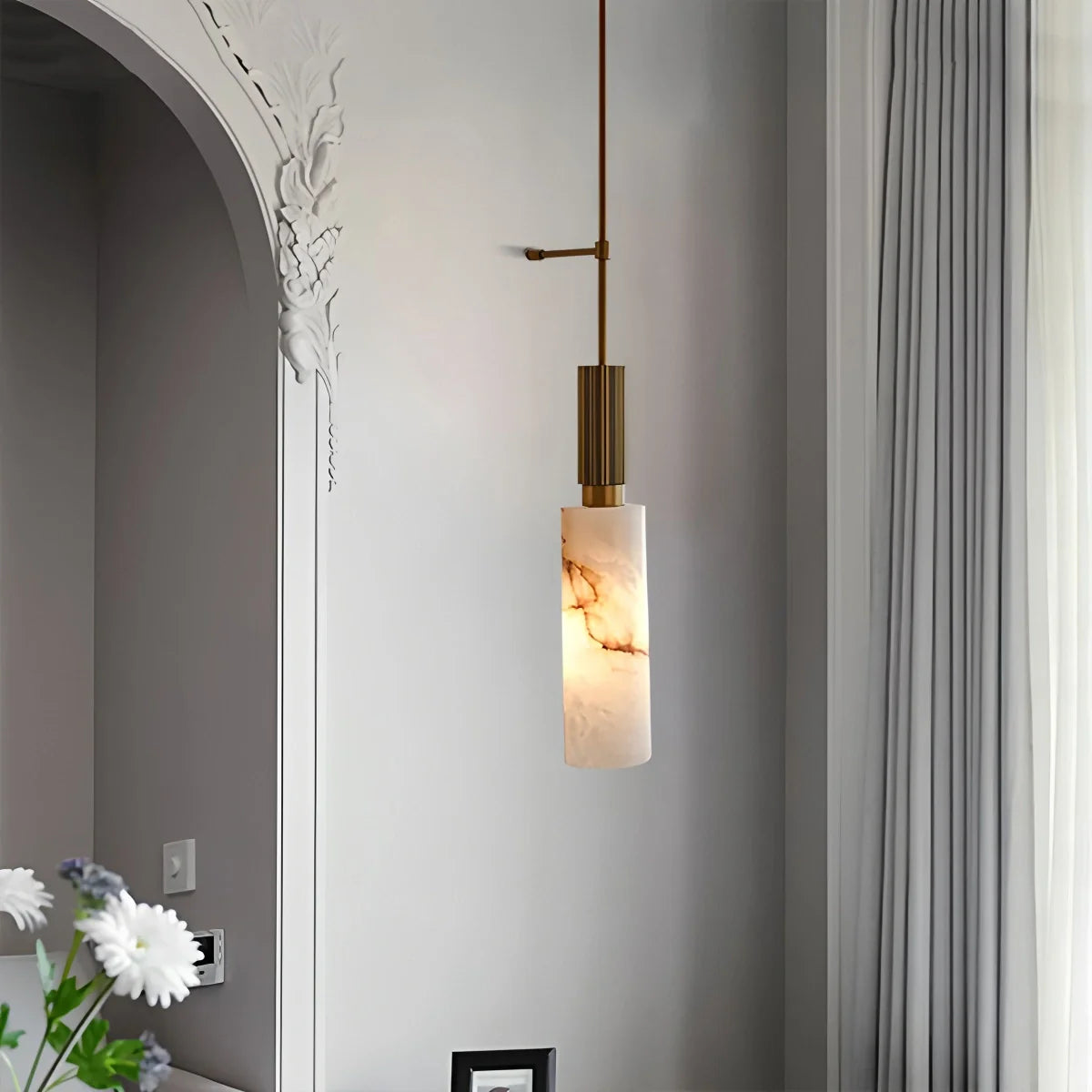 Feyran Light luxury Spanish Alabaster Long Strip Wall Lamp