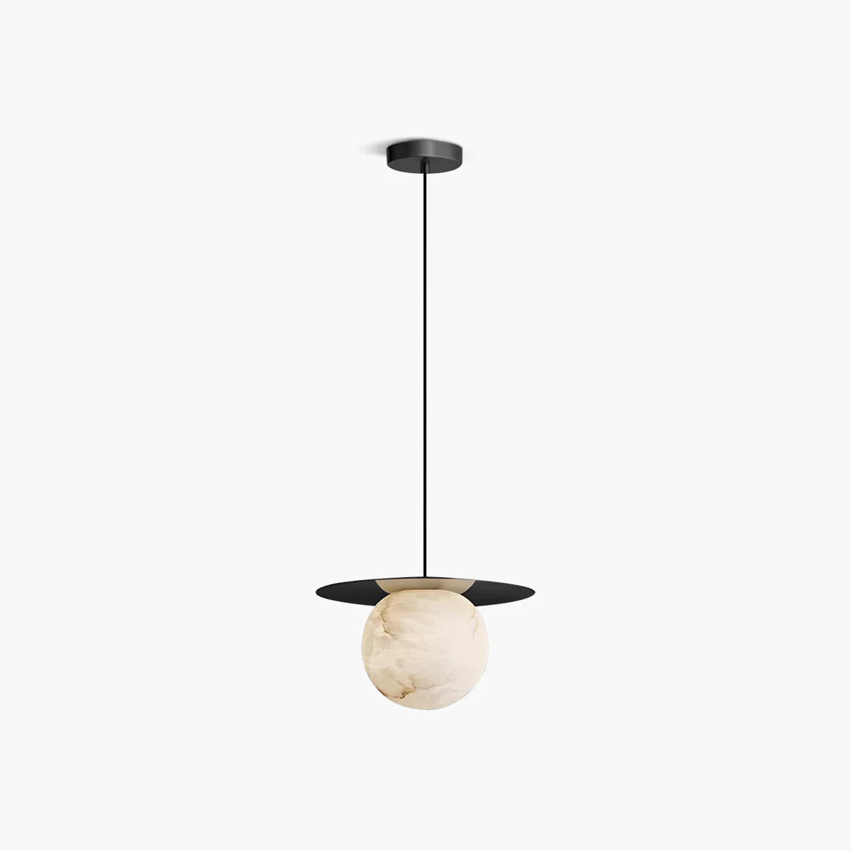 Feyran Luxury Spherical Natural Spanish Alabaster Pendant Light