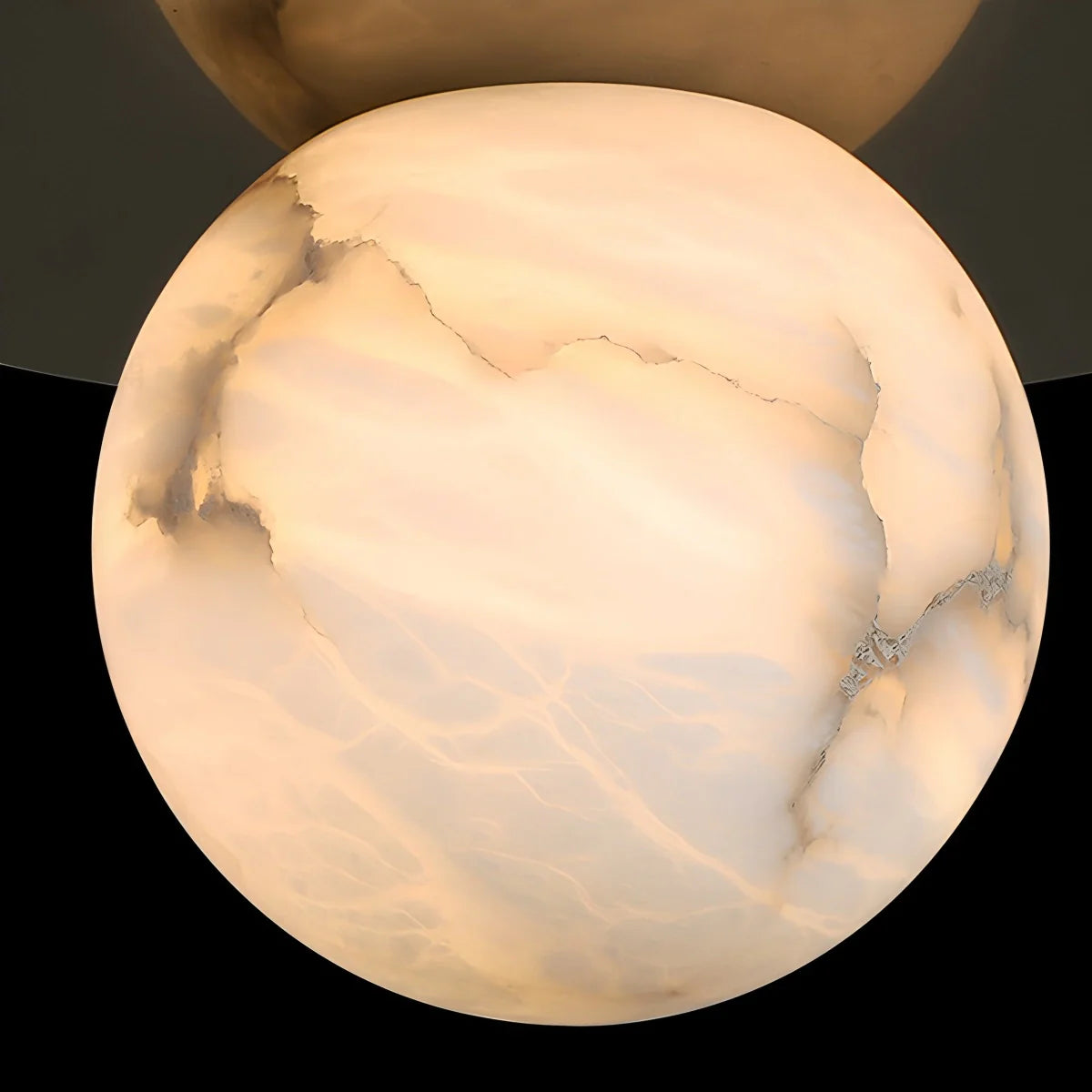 Feyran Luxury Spherical Natural Spanish Alabaster Pendant Light