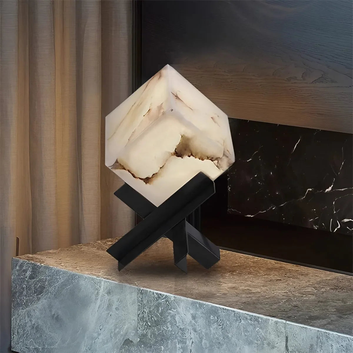 Feyran Light Luxury Study Square Spanish Alabaster Table Lamp