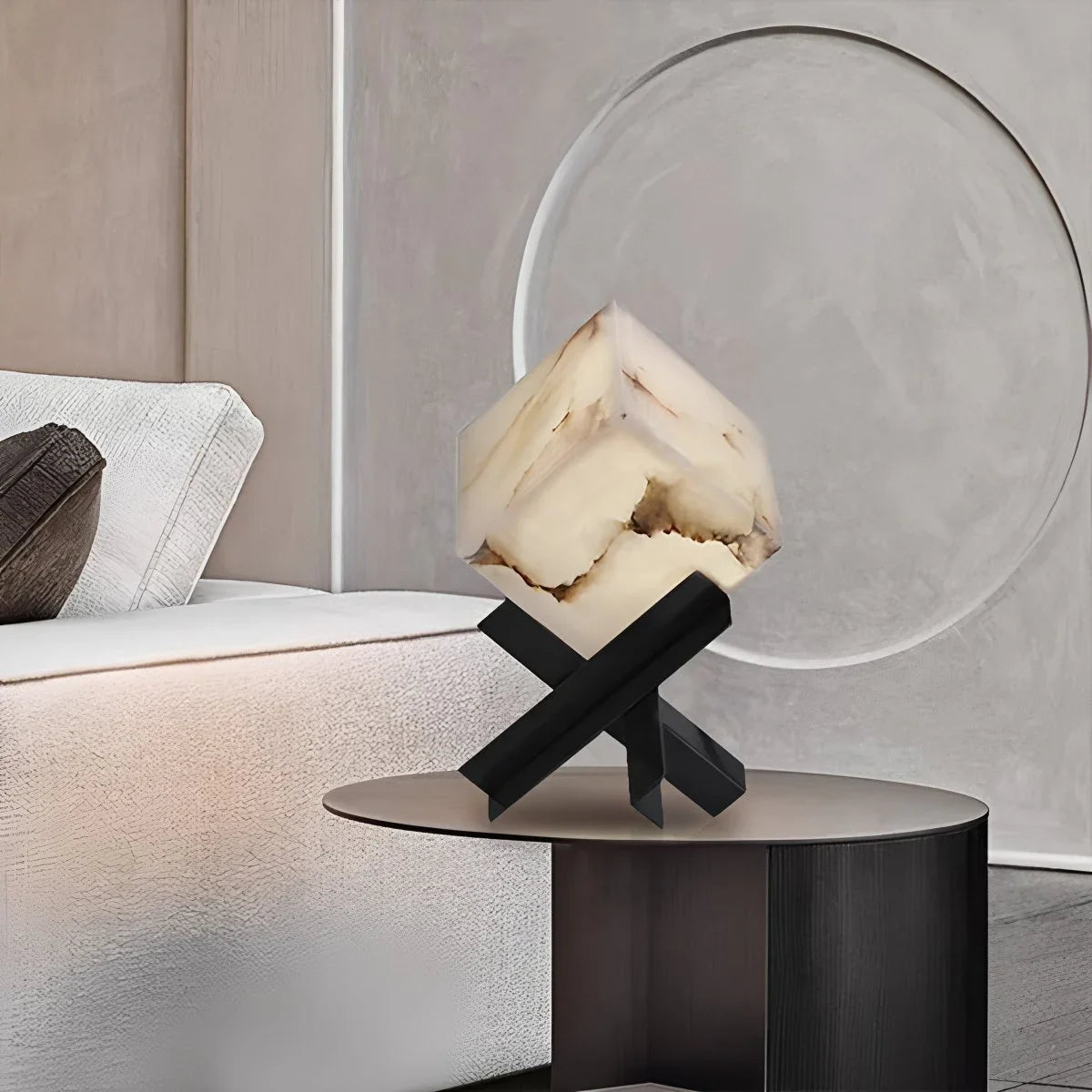 Feyran Light Luxury Study Square Spanish Alabaster Table Lamp