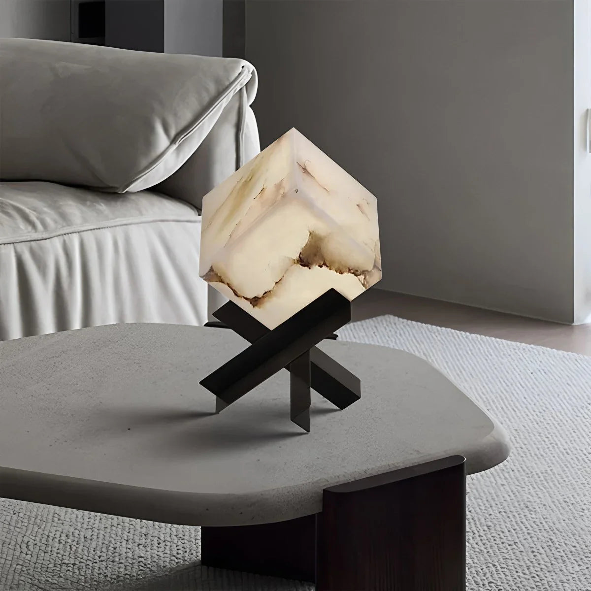 Feyran Light Luxury Study Square Spanish Alabaster Table Lamp