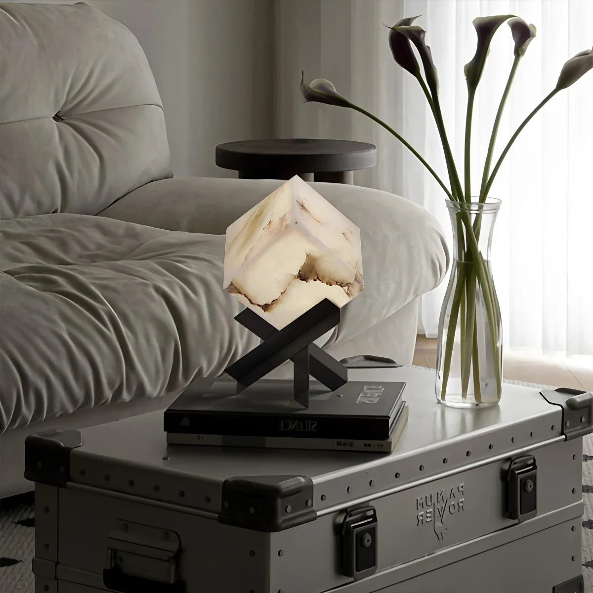 Feyran Light Luxury Study Square Spanish Alabaster Table Lamp