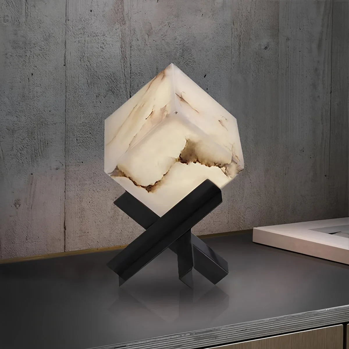 Feyran Light Luxury Study Square Spanish Alabaster Table Lamp