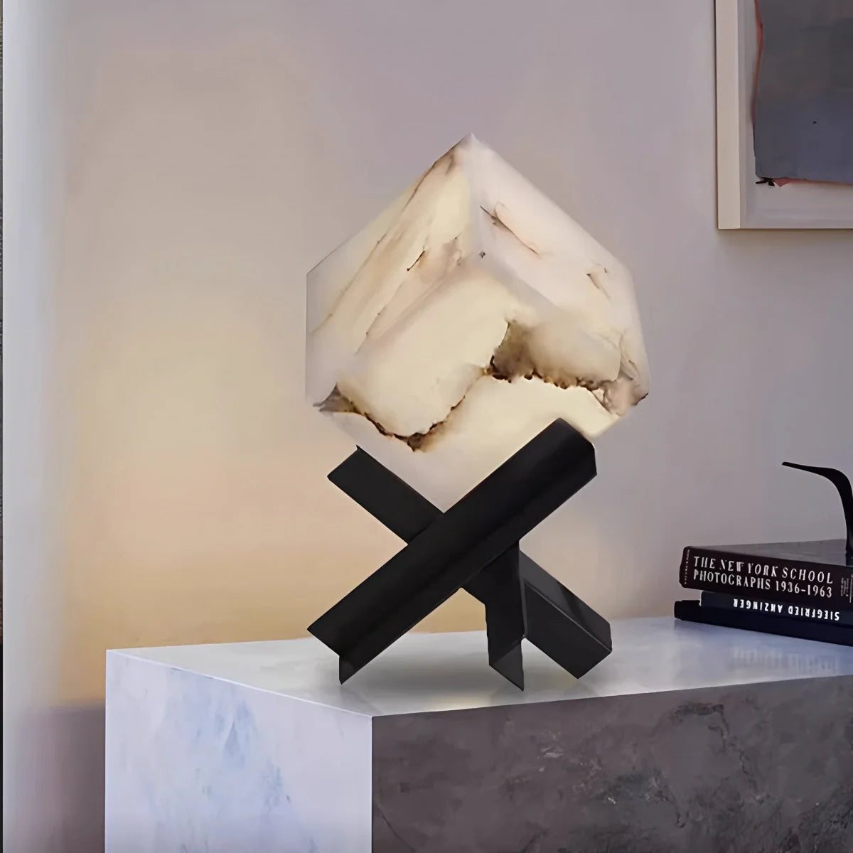 Feyran Light Luxury Study Square Spanish Alabaster Table Lamp