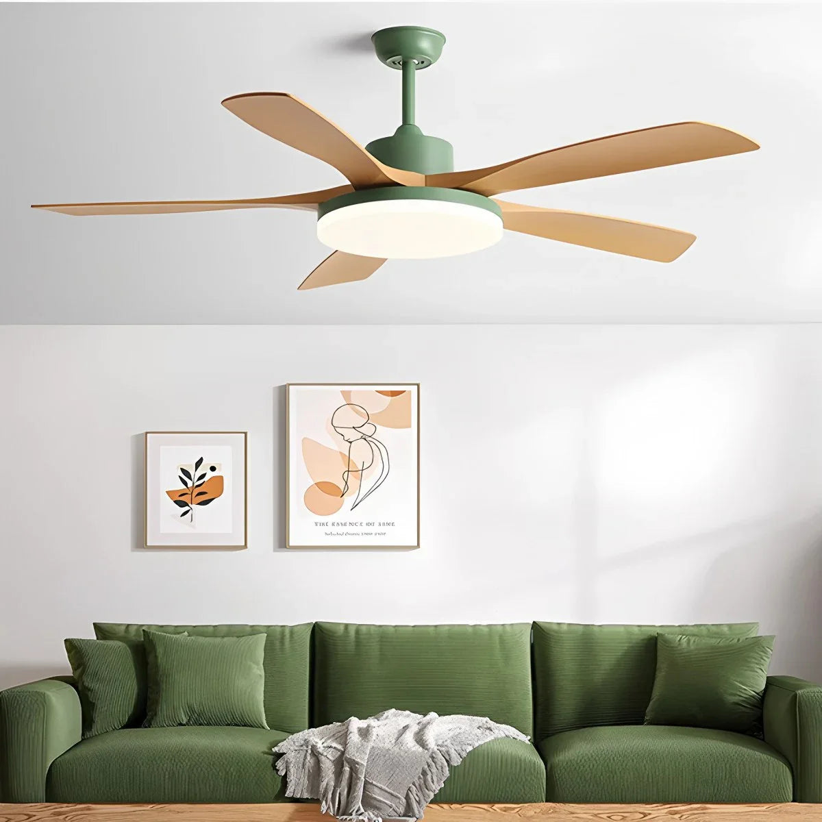 Feyran Living Room 6-Leaf Ceiling Fan Light
