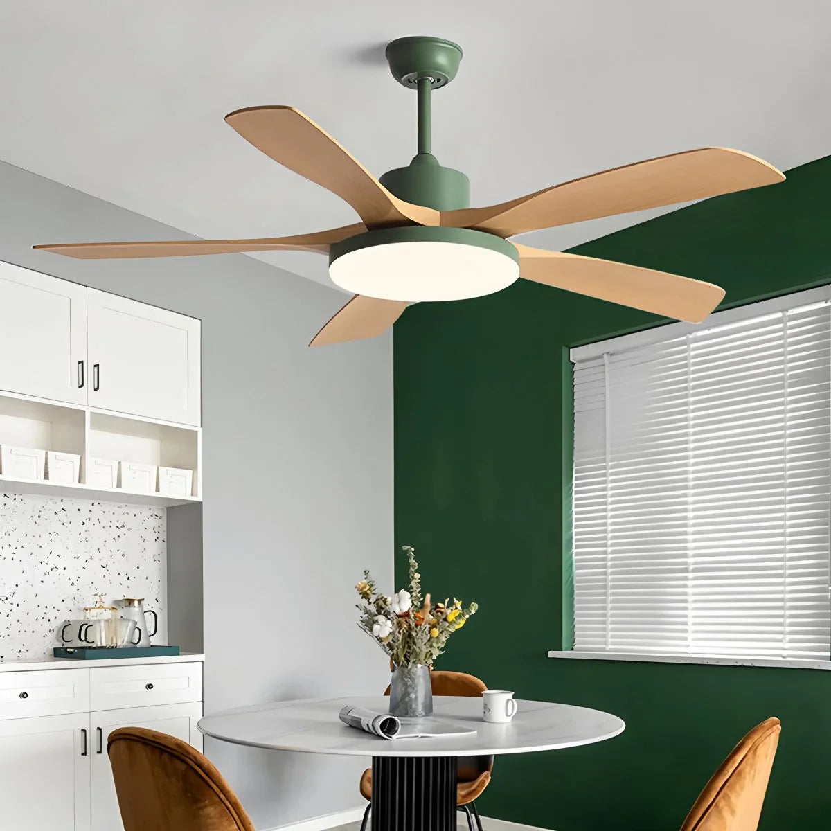 Feyran Living Room 6-Leaf Ceiling Fan Light