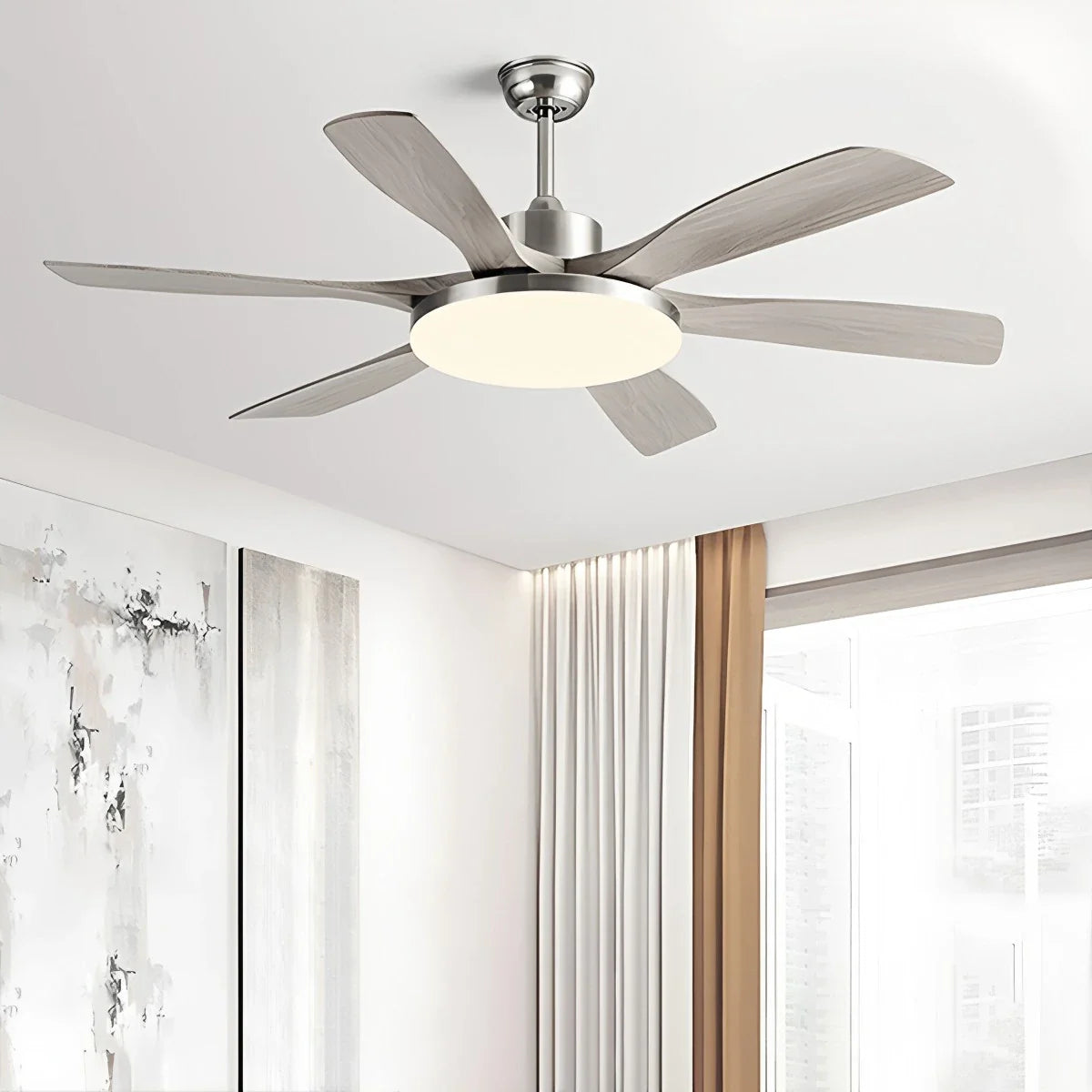 Feyran Living Room 6-Leaf Ceiling Fan Light