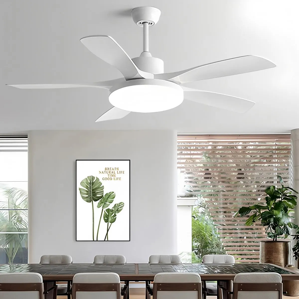 Feyran Living Room 6-Leaf Ceiling Fan Light