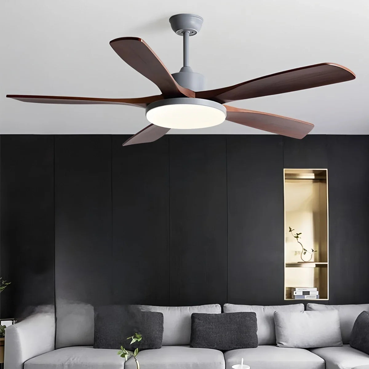 Feyran Living Room Minimalist Ceiling Fan with Light