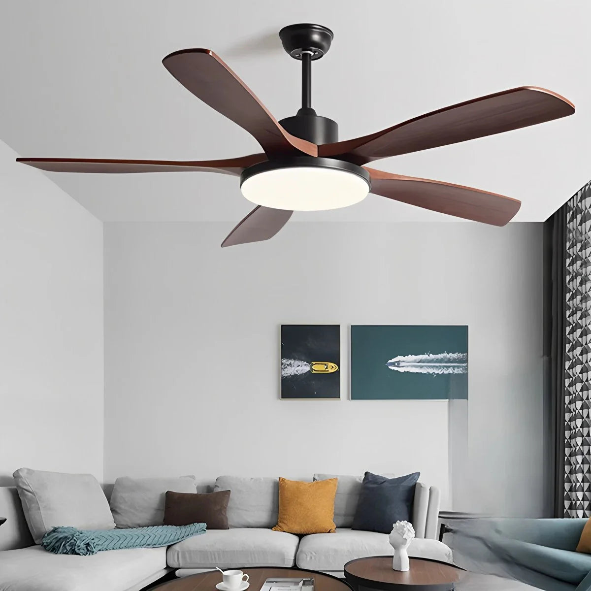 Feyran Living Room Minimalist Ceiling Fan with Light