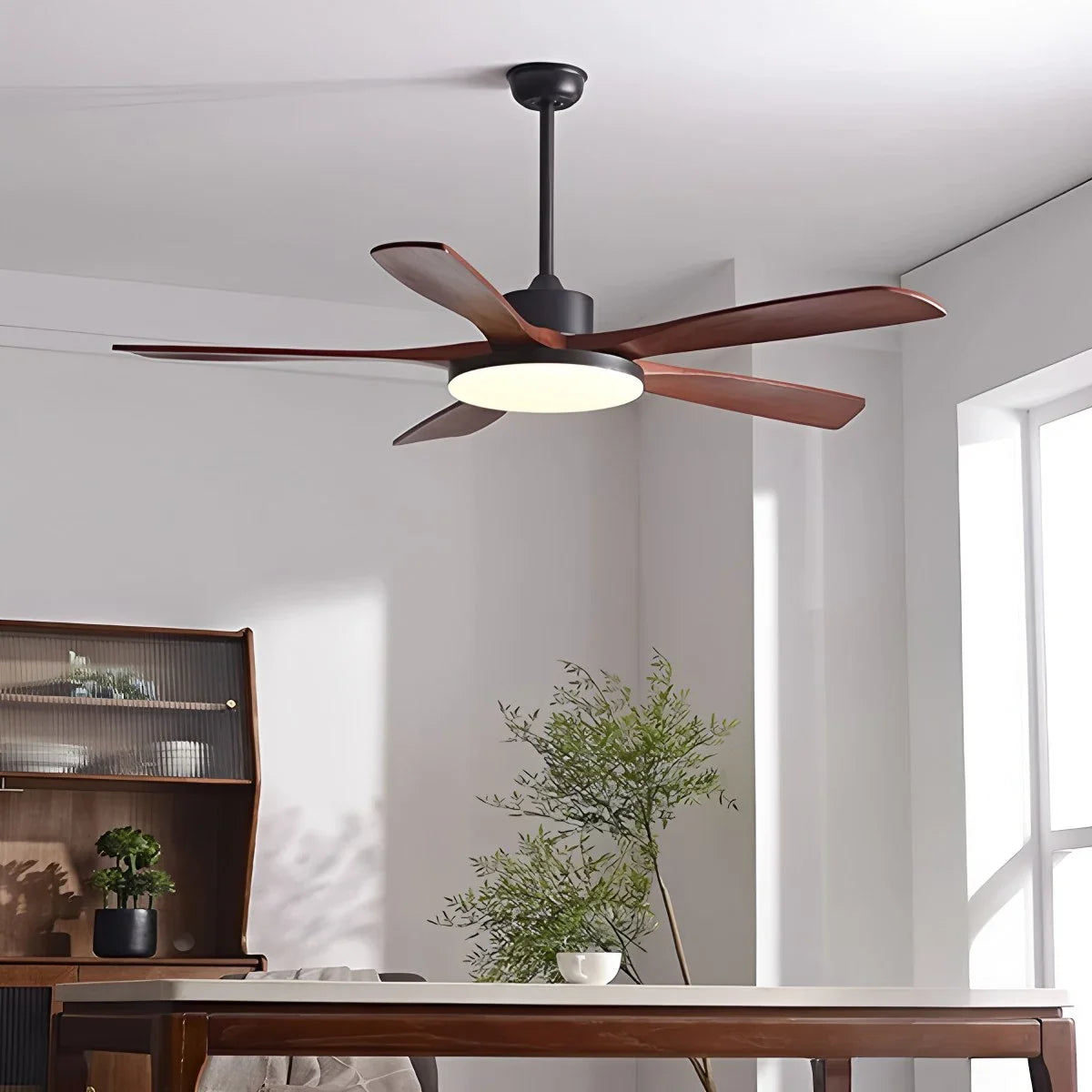 Feyran Living Room Minimalist Ceiling Fan with Light