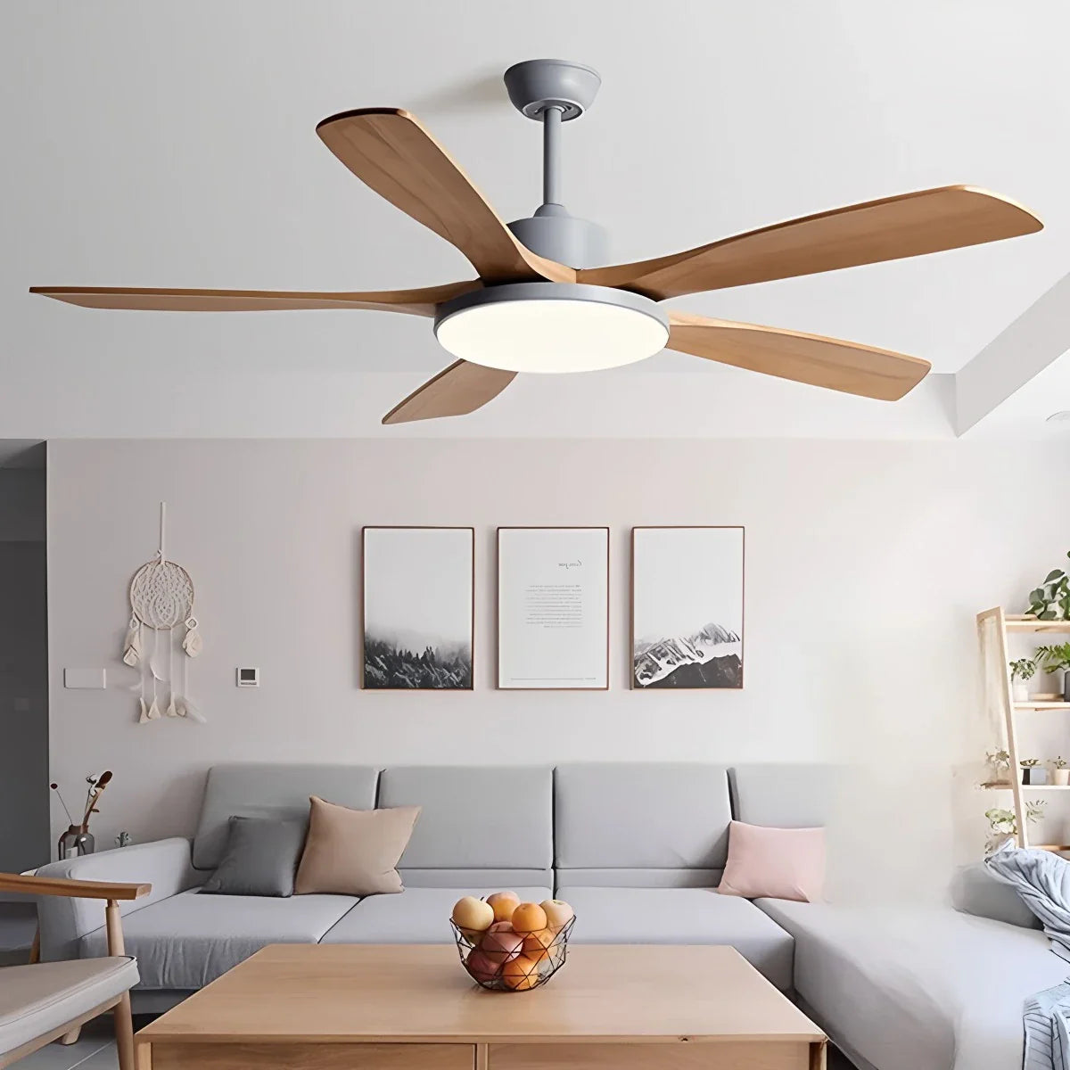 Feyran Living Room Minimalist Ceiling Fan with Light