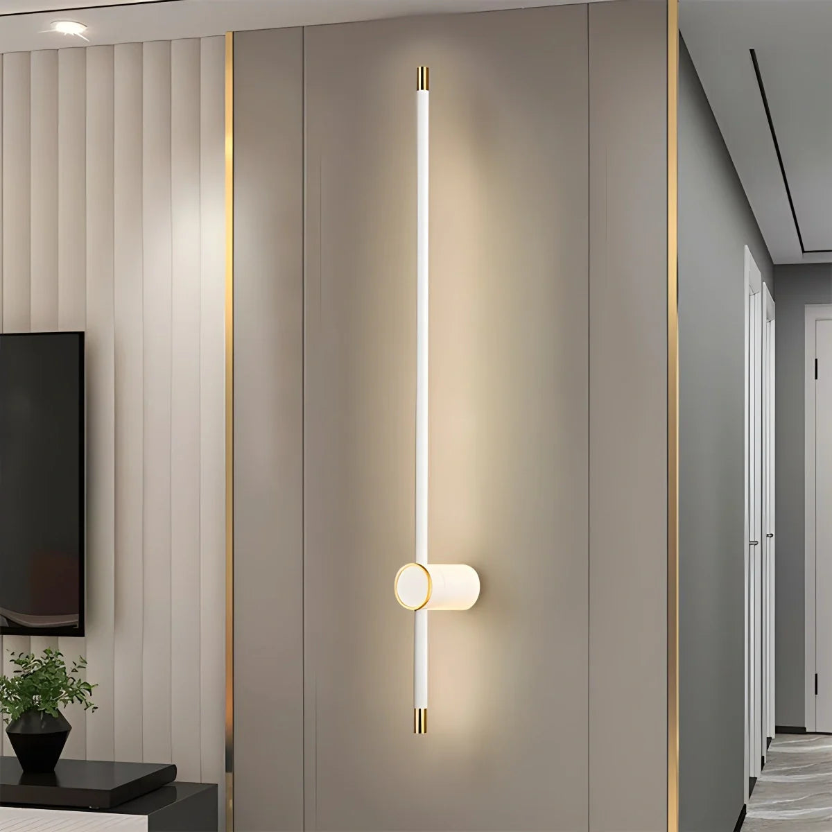 Feyran Long Roman Column Wall Lamp for Bedroom