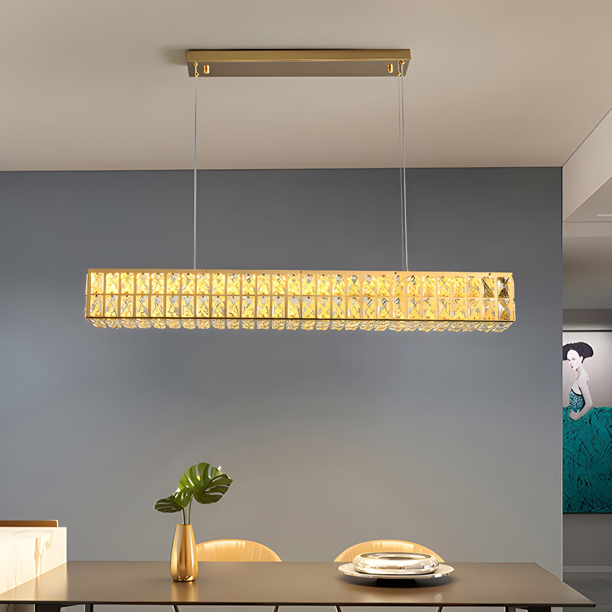 Feyran Crace Cuboid Crystal Chandelier