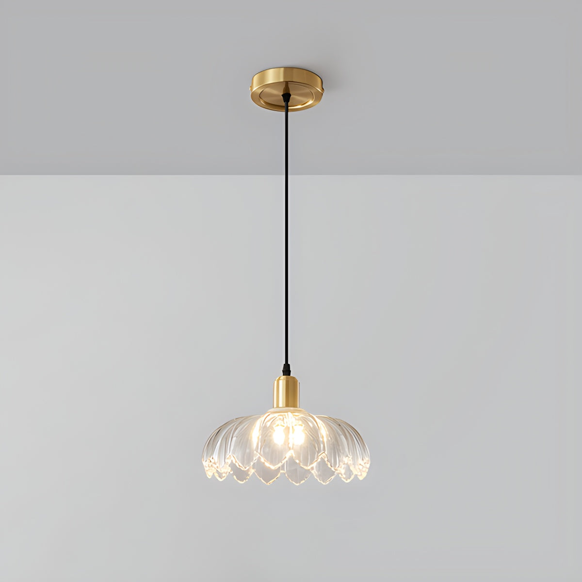 Feyran European Style Copper Glass Ceiling Lamp-H