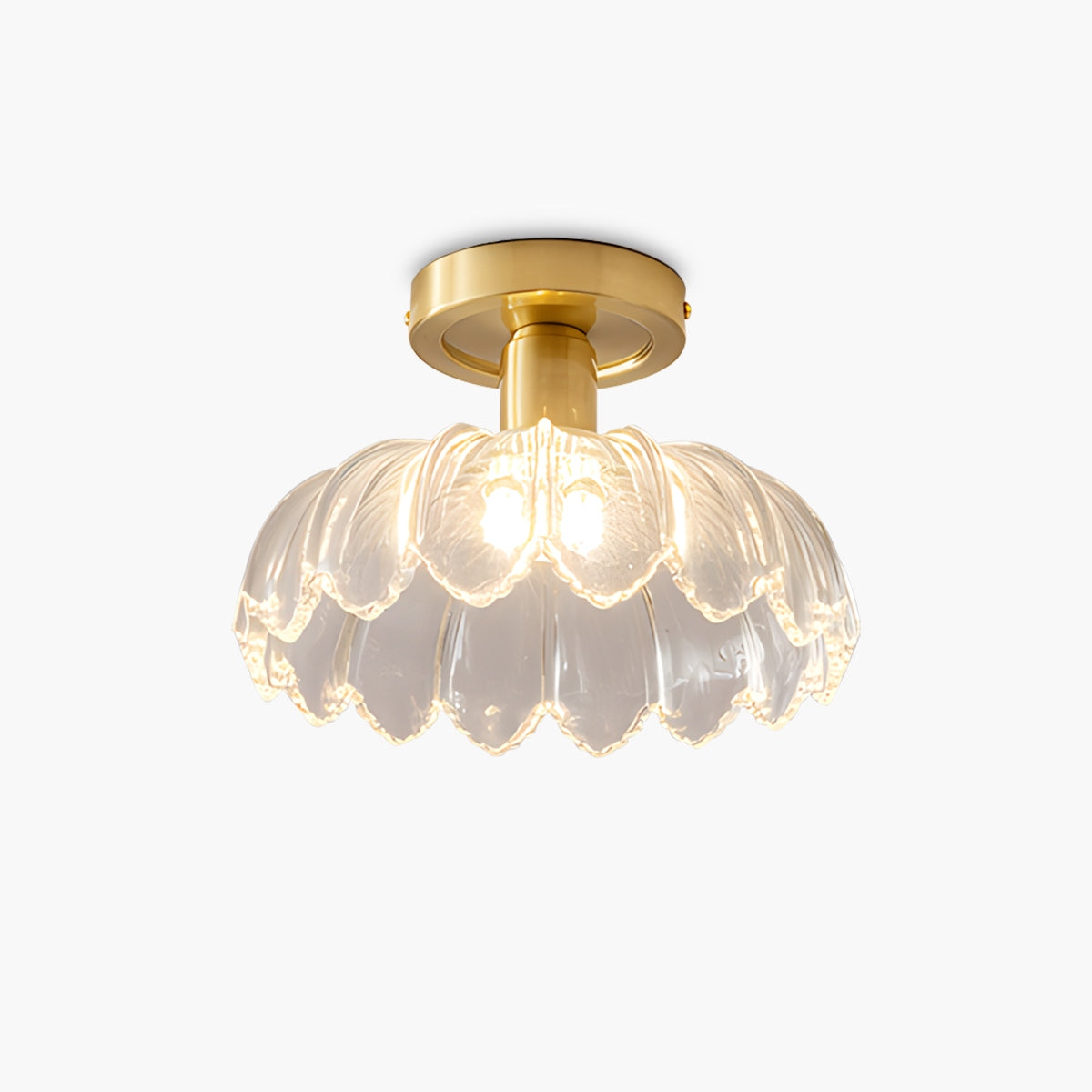 Feyran European Style Copper Glass Ceiling Lamp-H