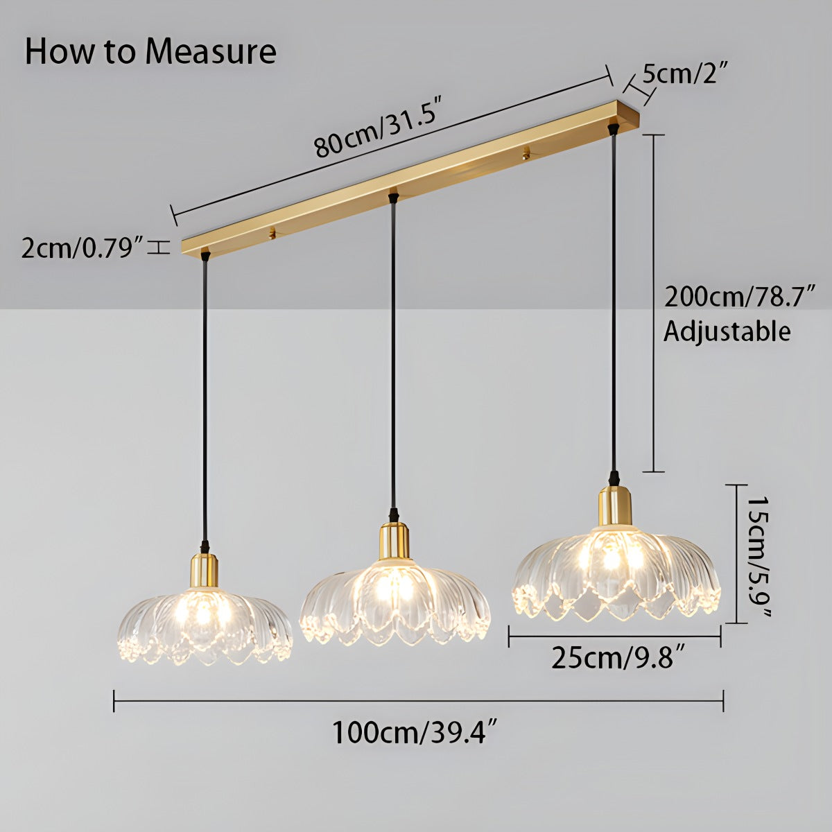 Feyran European Style Copper Glass Ceiling Lamp-H