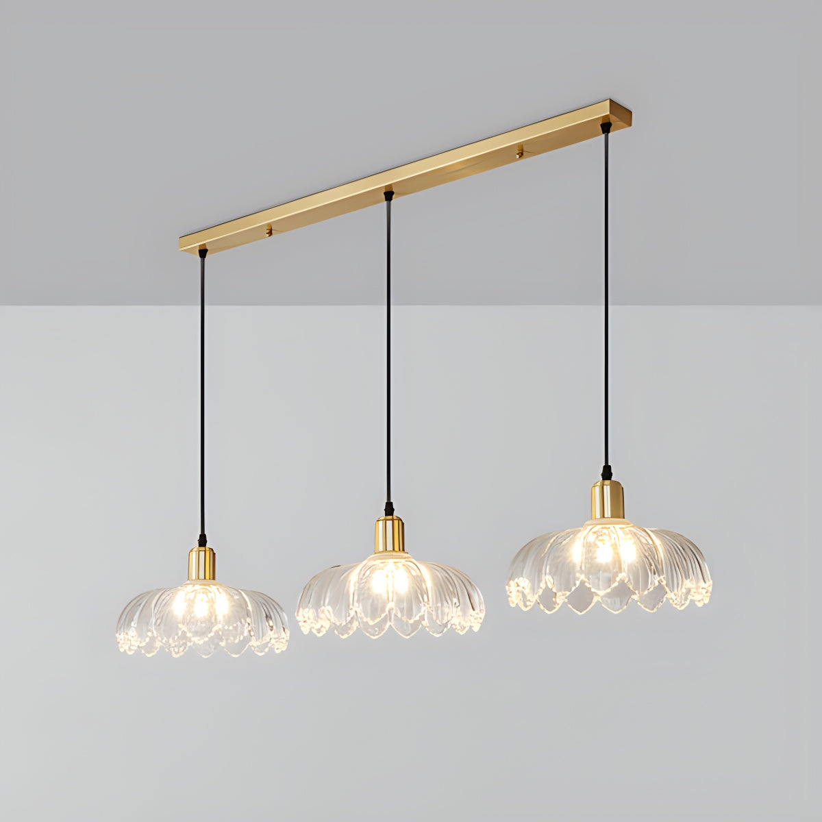 Feyran European Style Copper Glass Ceiling Lamp-H