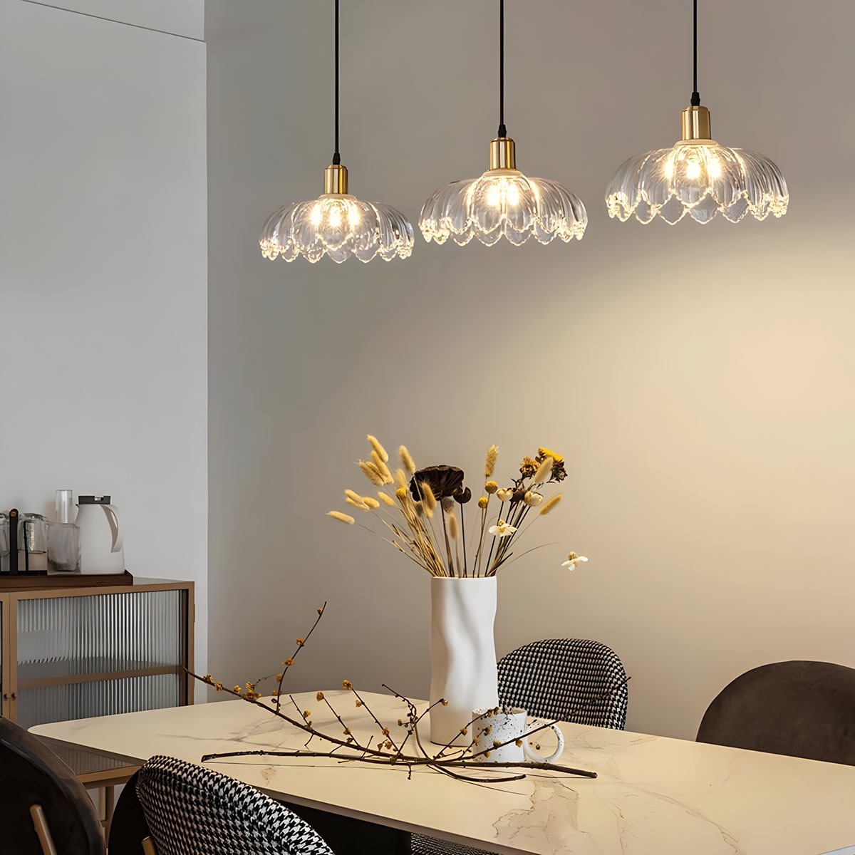 Feyran European Style Copper Glass Ceiling Lamp-H