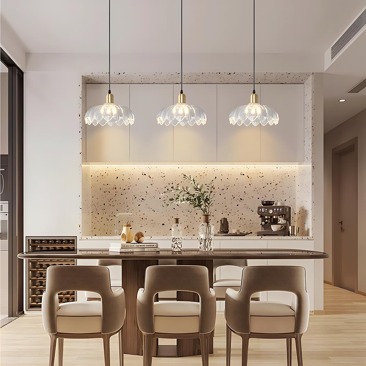 Feyran European Style Copper Glass Ceiling Lamp-H