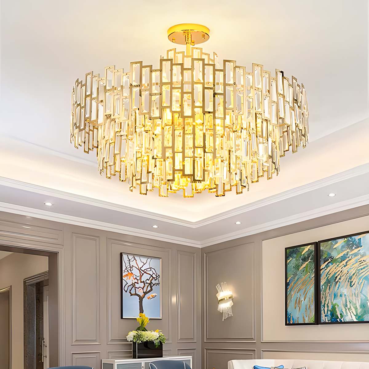 Feyran Lucienne Crystal Chandelier for Living Room