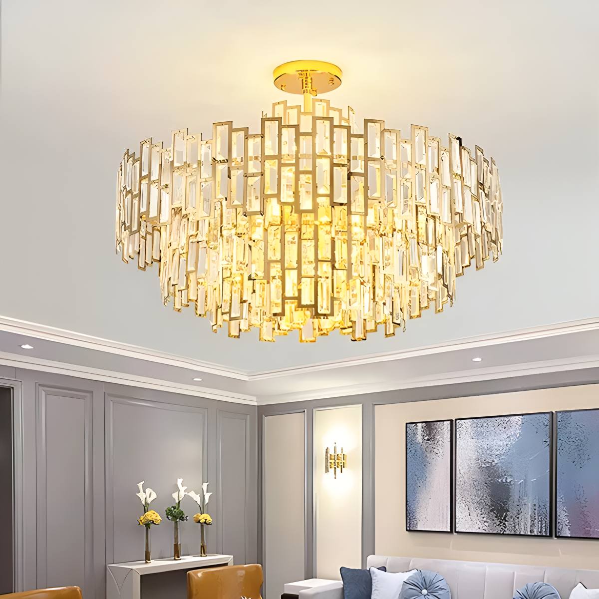 Feyran Lucienne Crystal Chandelier for Living Room
