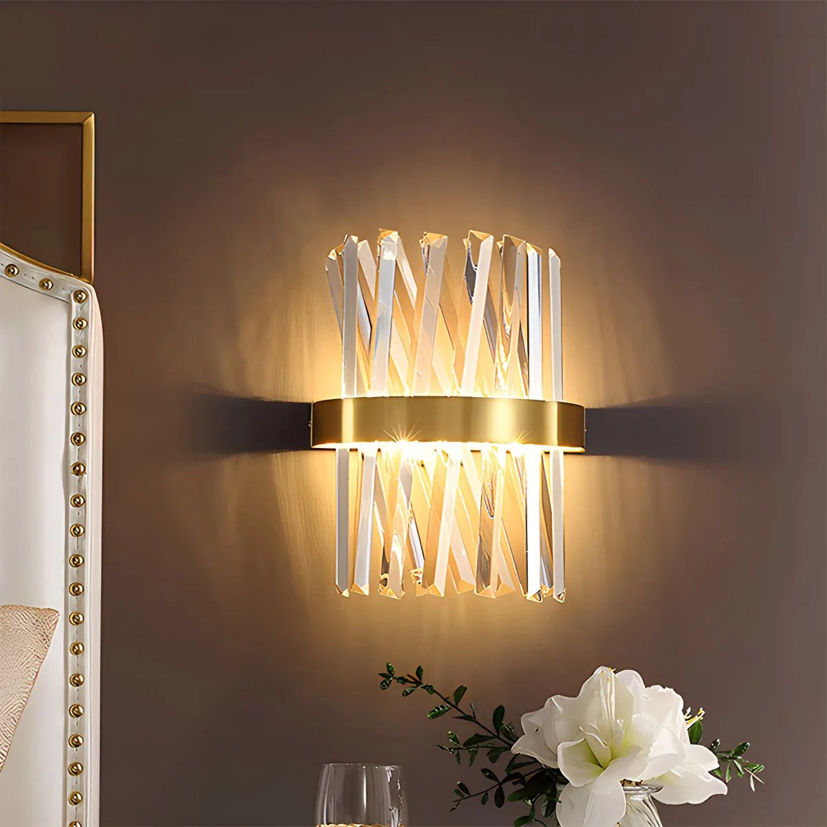 Feyran Crystal Glass Luxury Wall Sconce