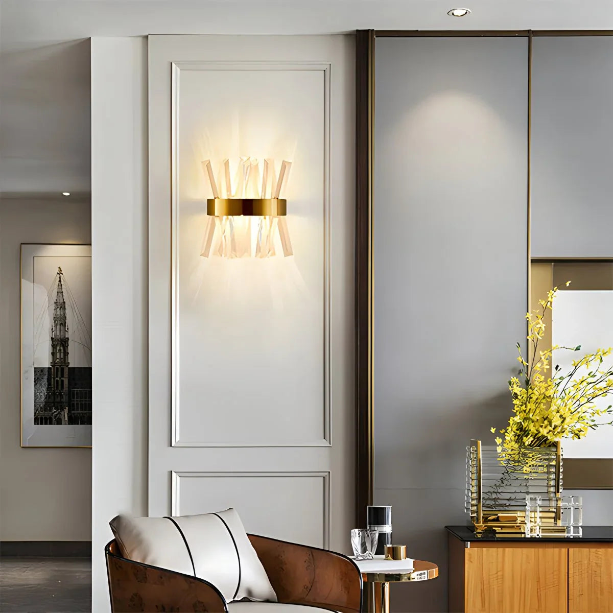 Feyran Crystal Glass Luxury Wall Sconce