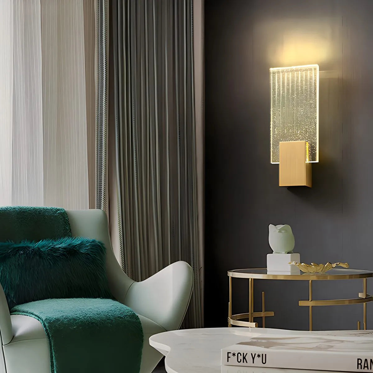 Feyran Crystal Glass Luxury Wall Sconce