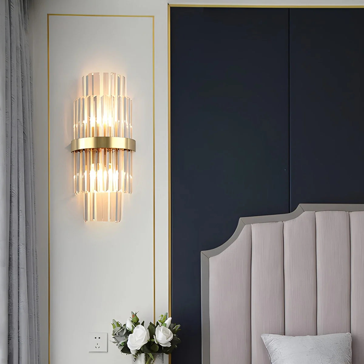Feyran Crystal Glass Luxury Wall Sconce