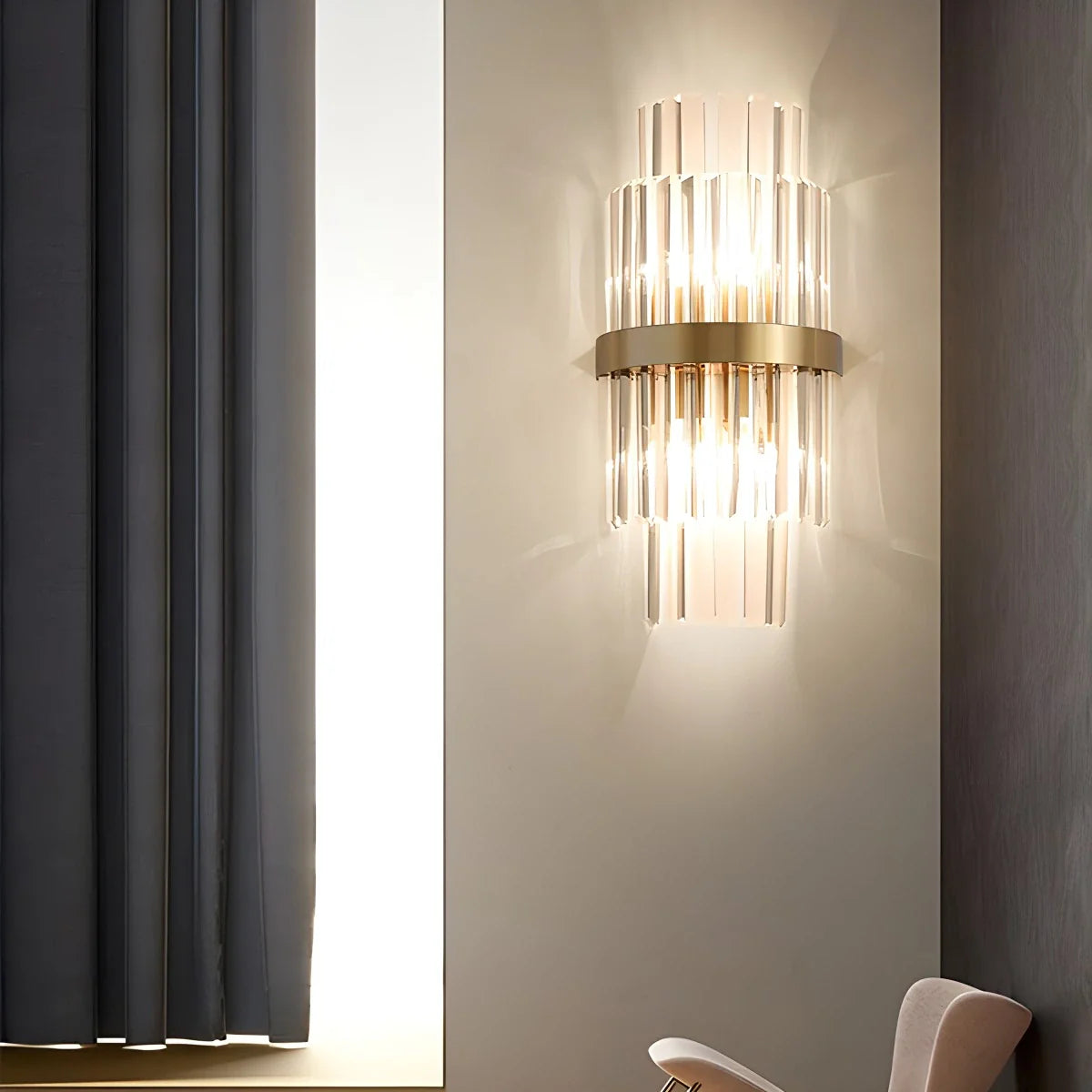Feyran Crystal Glass Luxury Wall Sconce