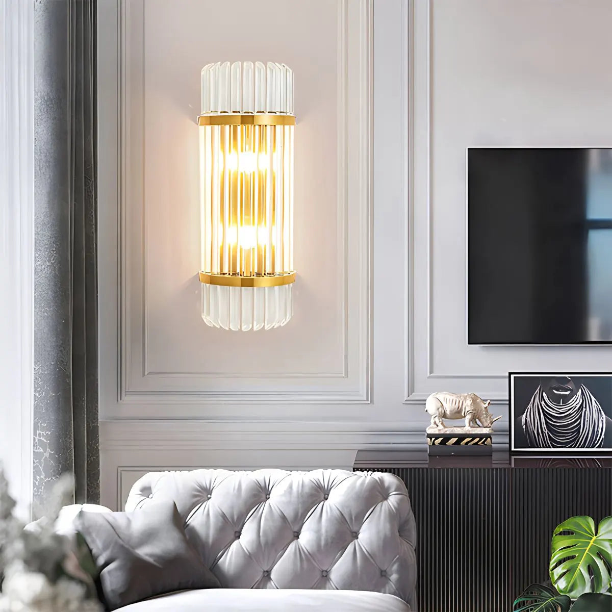 Feyran Crystal Glass Luxury Wall Sconce