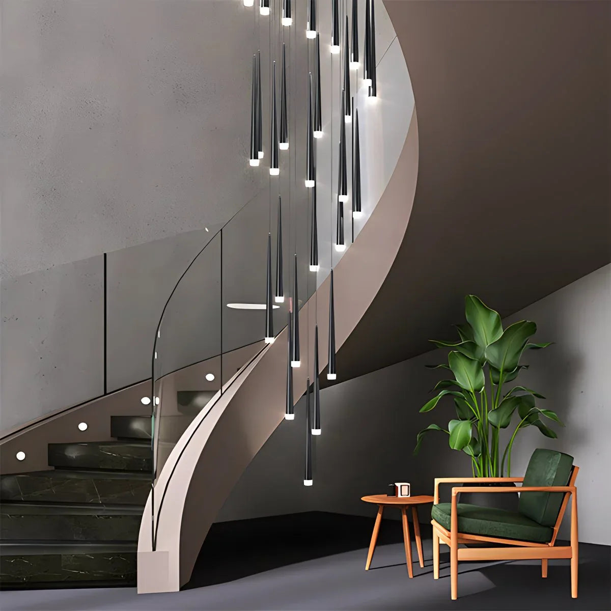 Feyran Meteor Shower Chandelier for Staircase