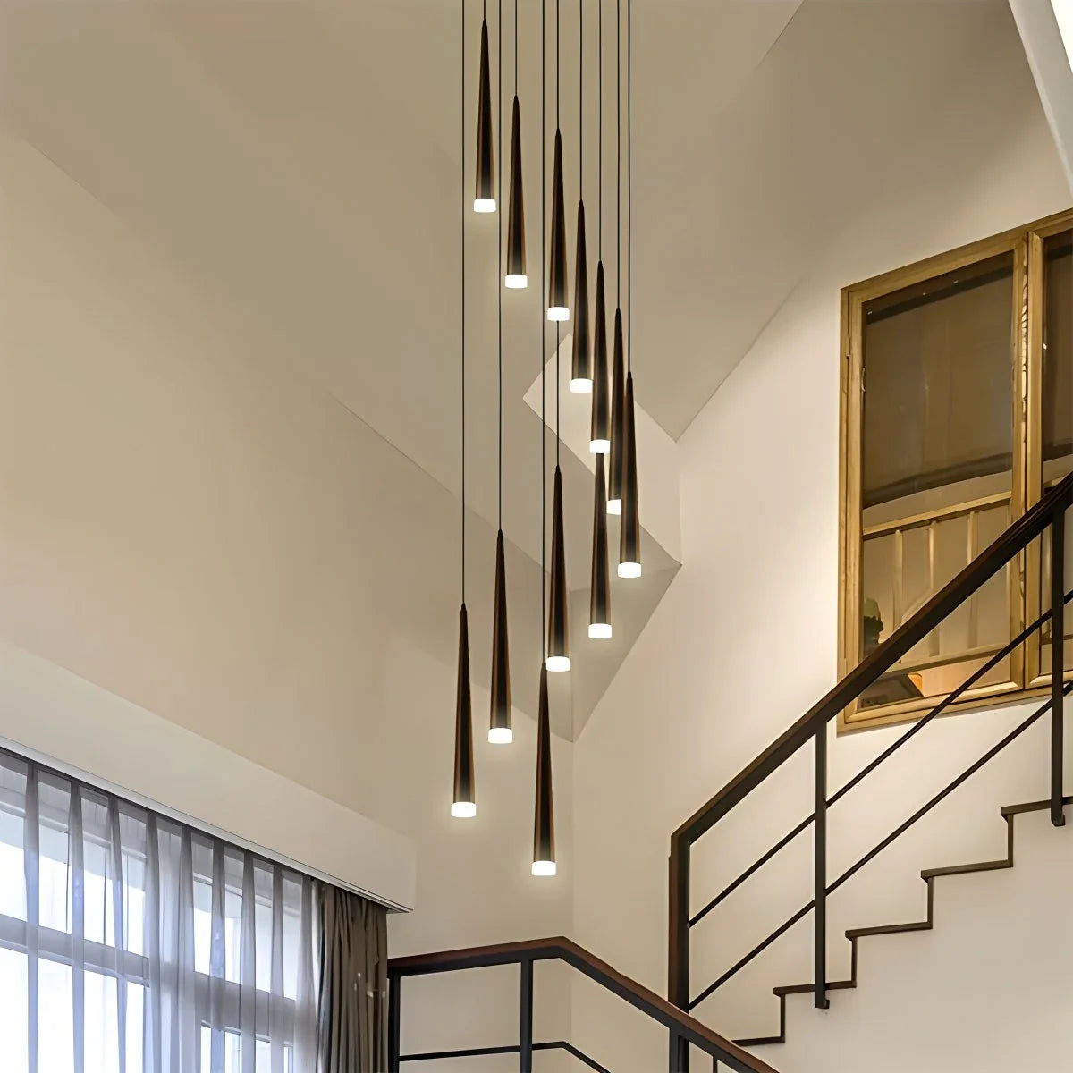 Feyran Meteor Shower Chandelier for Staircase
