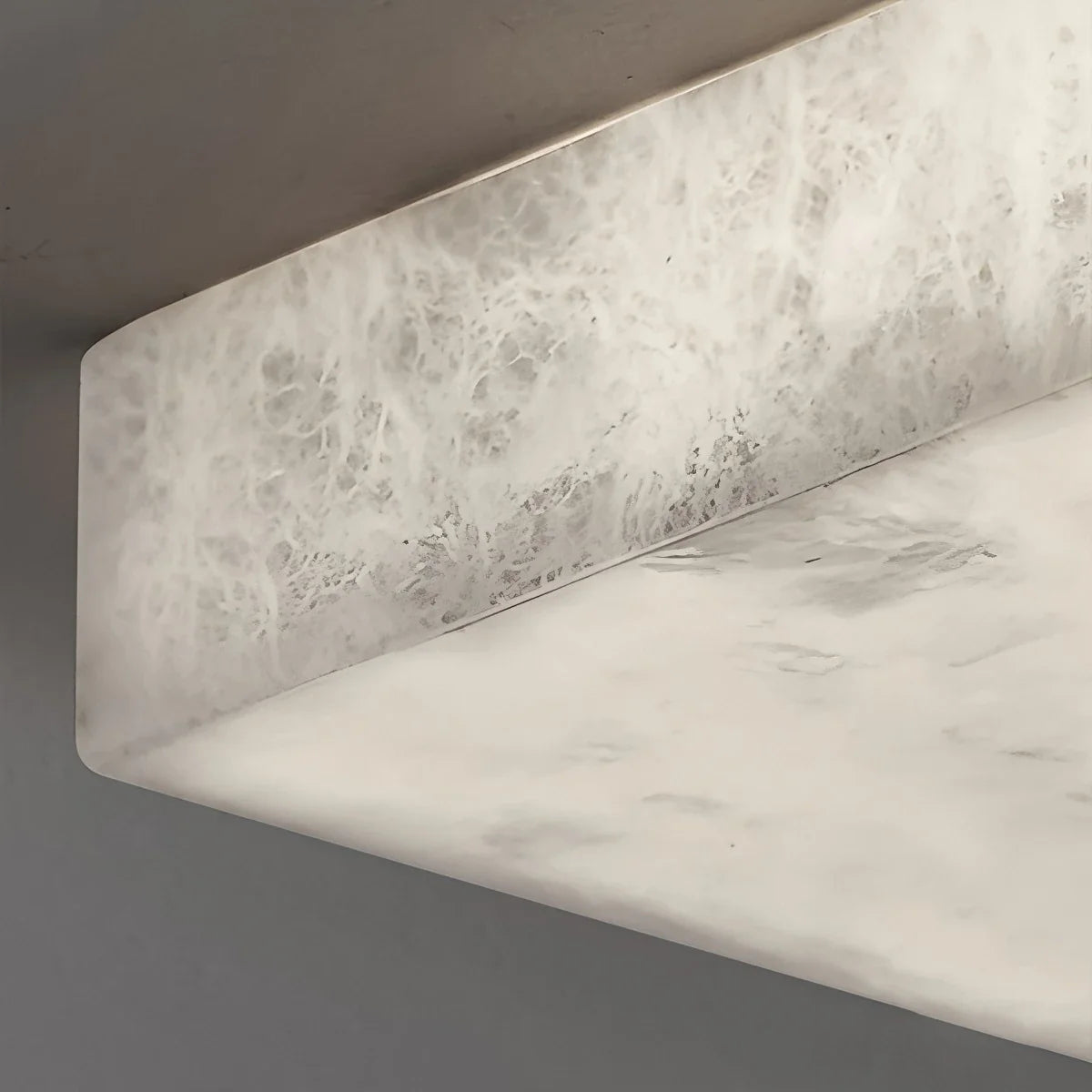 Feyran Minimalism Ultra Thin Square Spanish Alabaster Ceiling Light