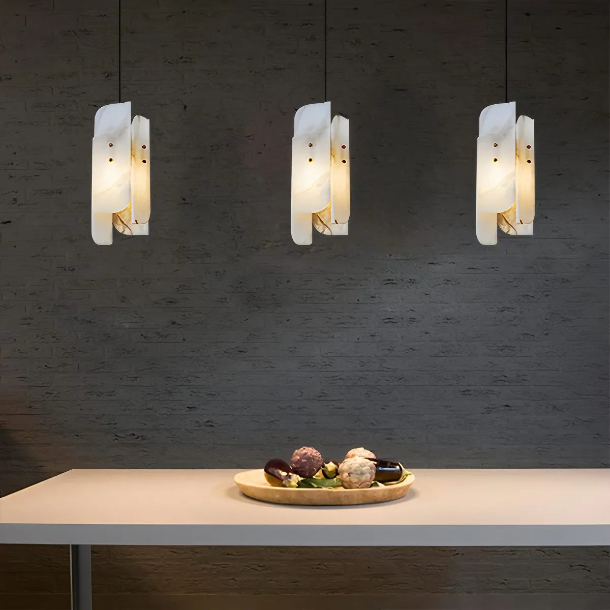 Feyran Minimalist Art Splicing Spanish Alabaster Pendant Light